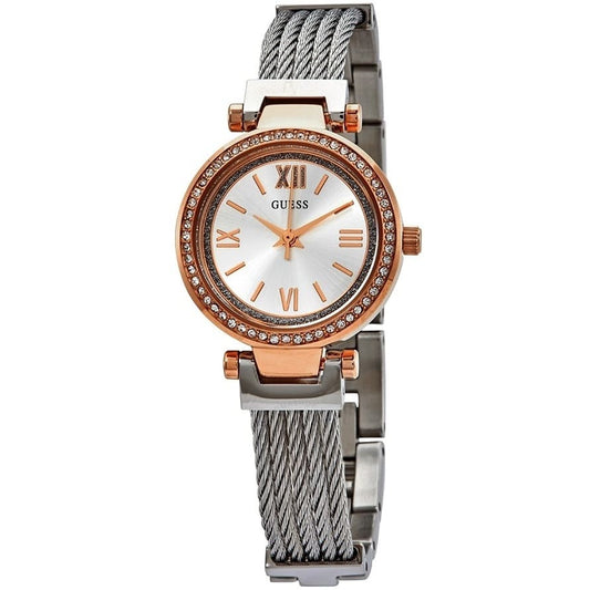 Guess Women’s Watch – Model W1009L4 | Elegant Silver Mini Soho Design