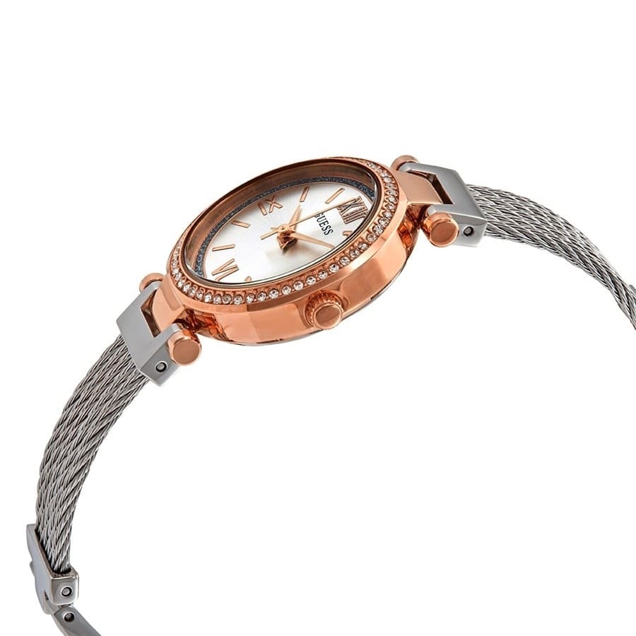Guess Women’s Watch – Model W1009L4 | Elegant Silver Mini Soho Design