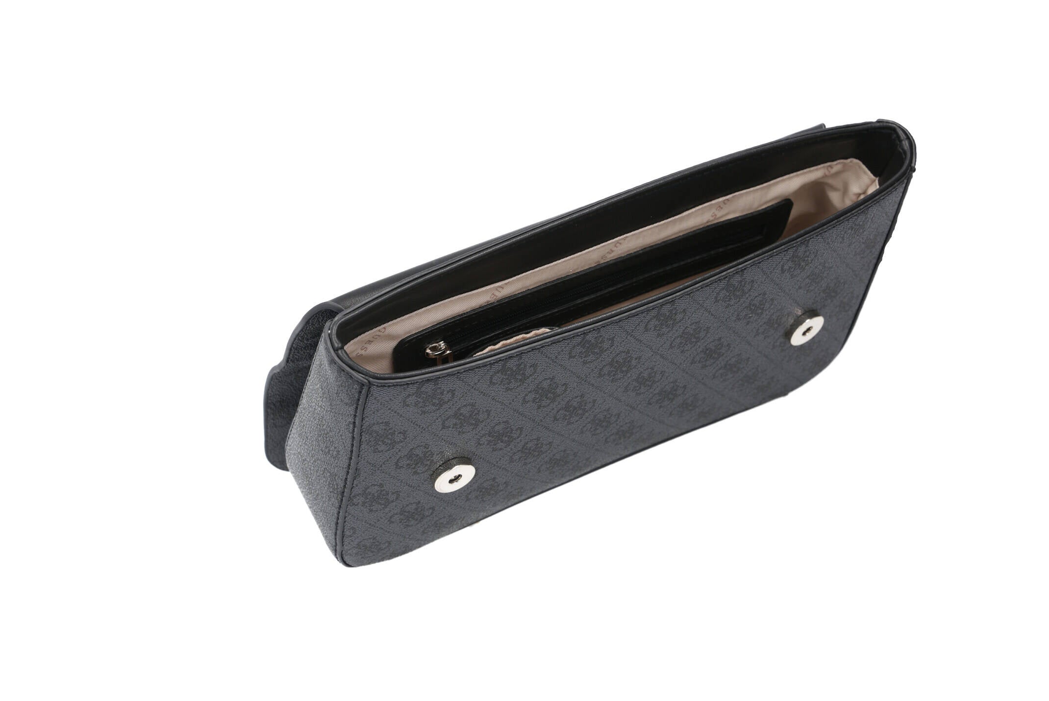 Guess Dark Grey Monogram Bag For Women #137