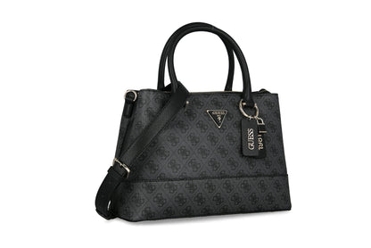Guess Classic Dark Grey Monogram Handbag For Women 18#