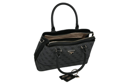 Guess Classic Dark Grey Monogram Handbag For Women 18#