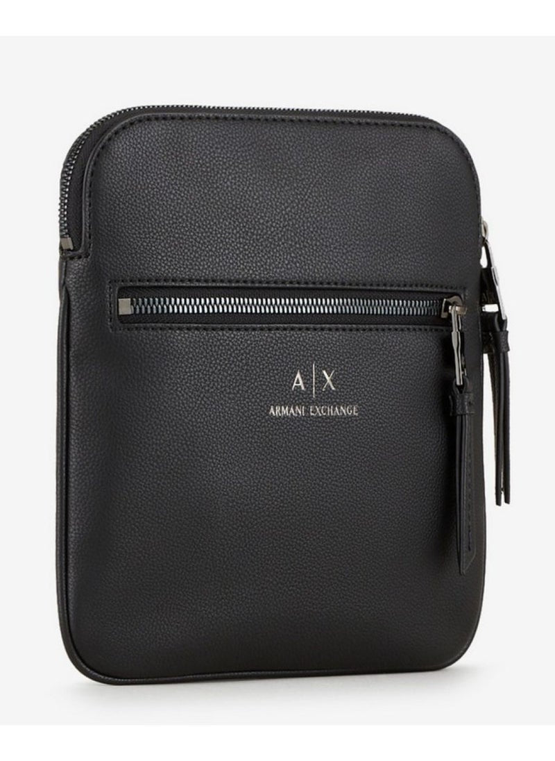 AX Black Leather Cross Bag For Men #2