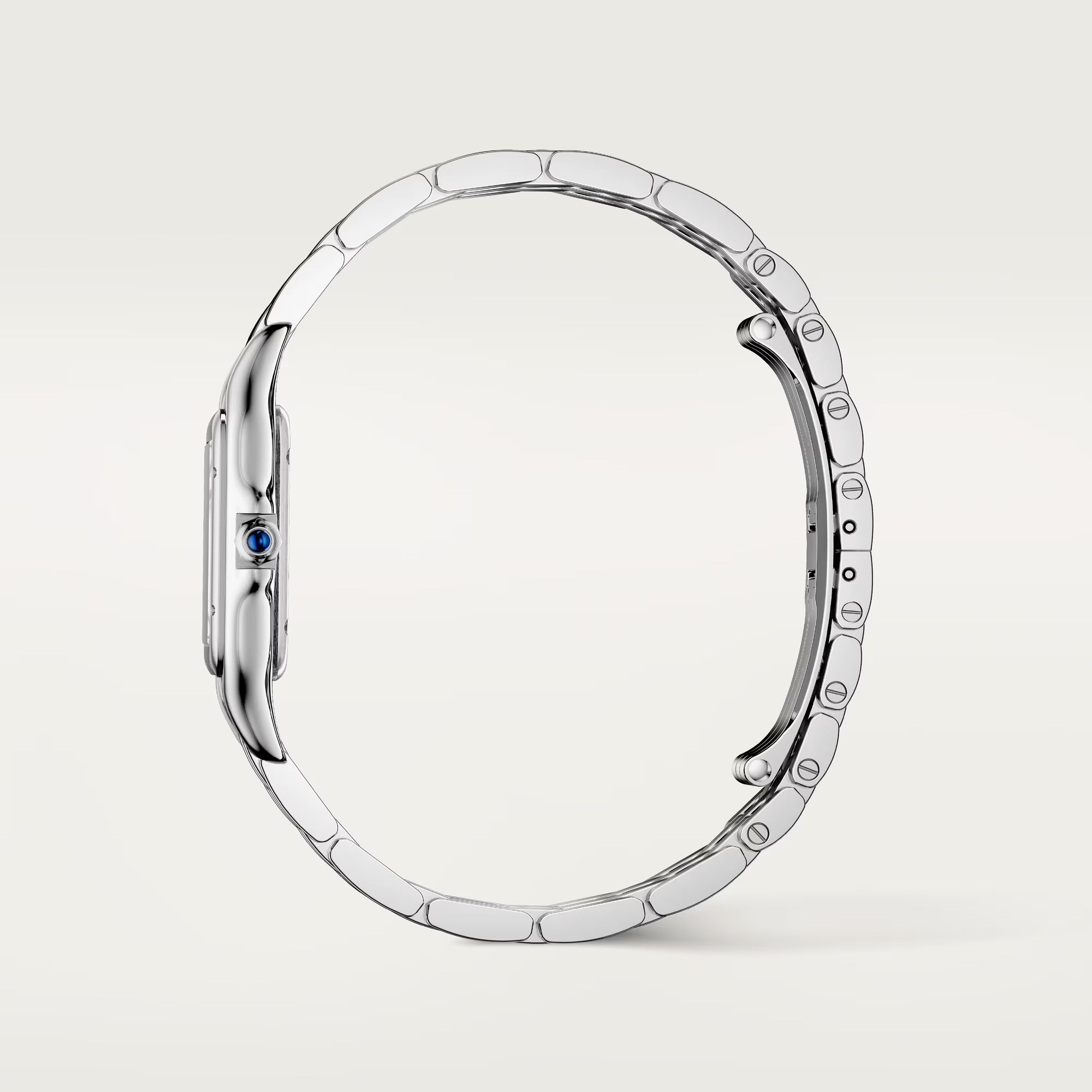 Panthère de Cartier watch White Dial Silver Strap medium model