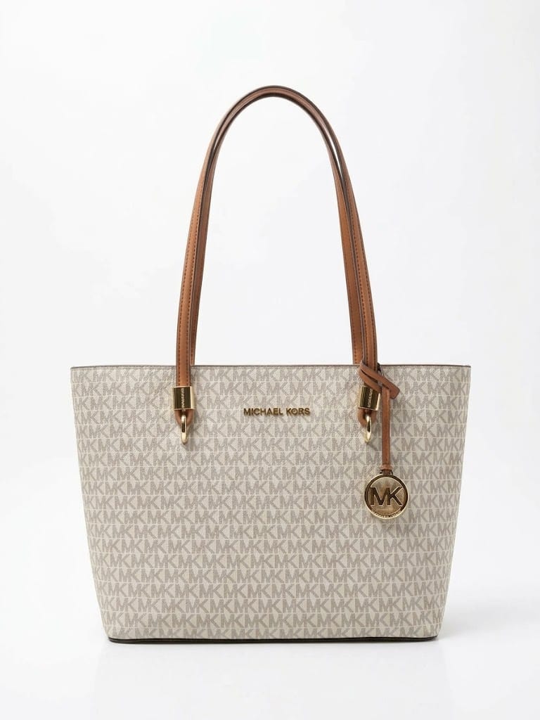 Michael Kors Women's Signature Tote Bag - Beige & Brown#0036
