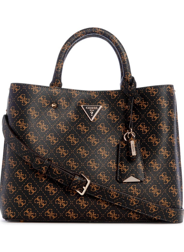 Guess Leather Dark Brown Bag For Women #96