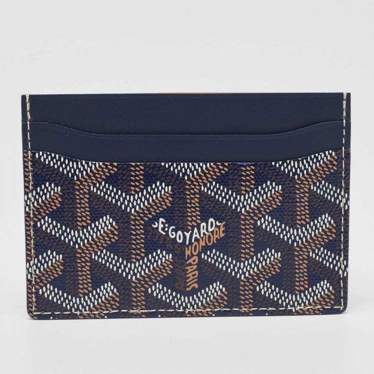 Goyard Saint-Sulpice Card Holder in Goyardine Canvas and Leather – Navy #6
