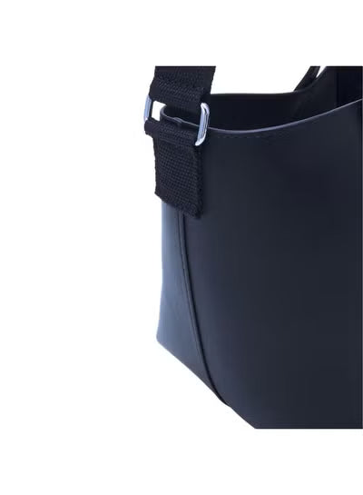 Tommy Hilfiger Women’s Navy Leather Shoulder Handbag – Elegant Everyday Compact Bag#0064