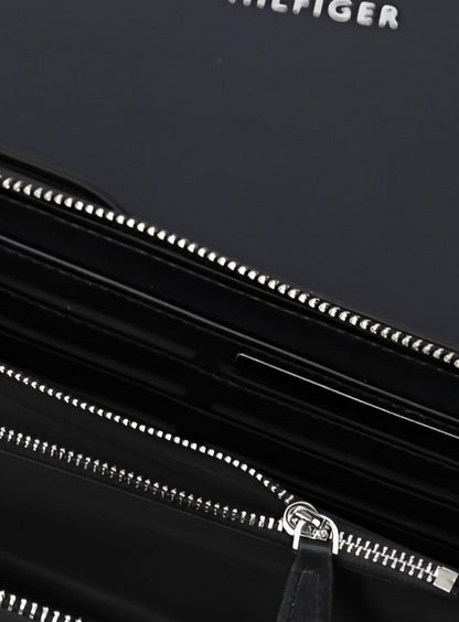 TH Long Black Leather Wallet For Men 50#