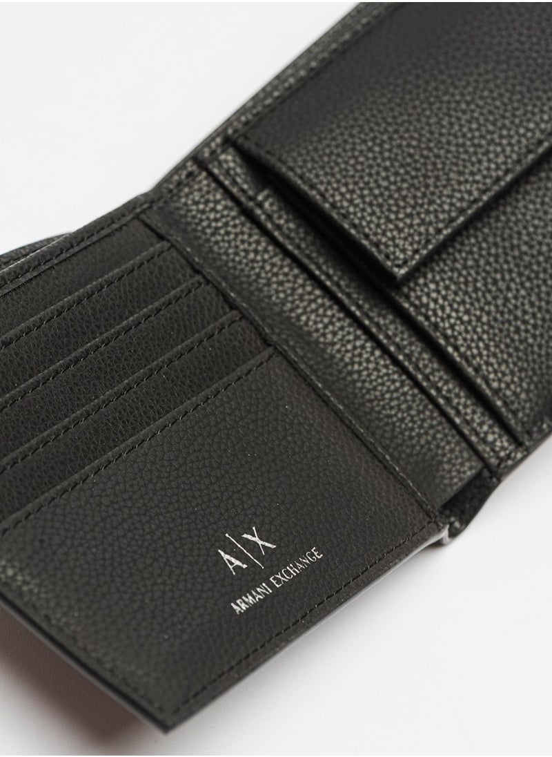AX Black Leather Wallet & Keychain Set For Men #2