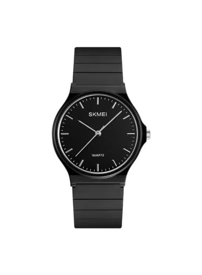 SKMEI 1419 Women’s Quartz Watch – Black Dial, Silver Hands, Lightweight with Black PU Strap (3ATM Water Resistant)