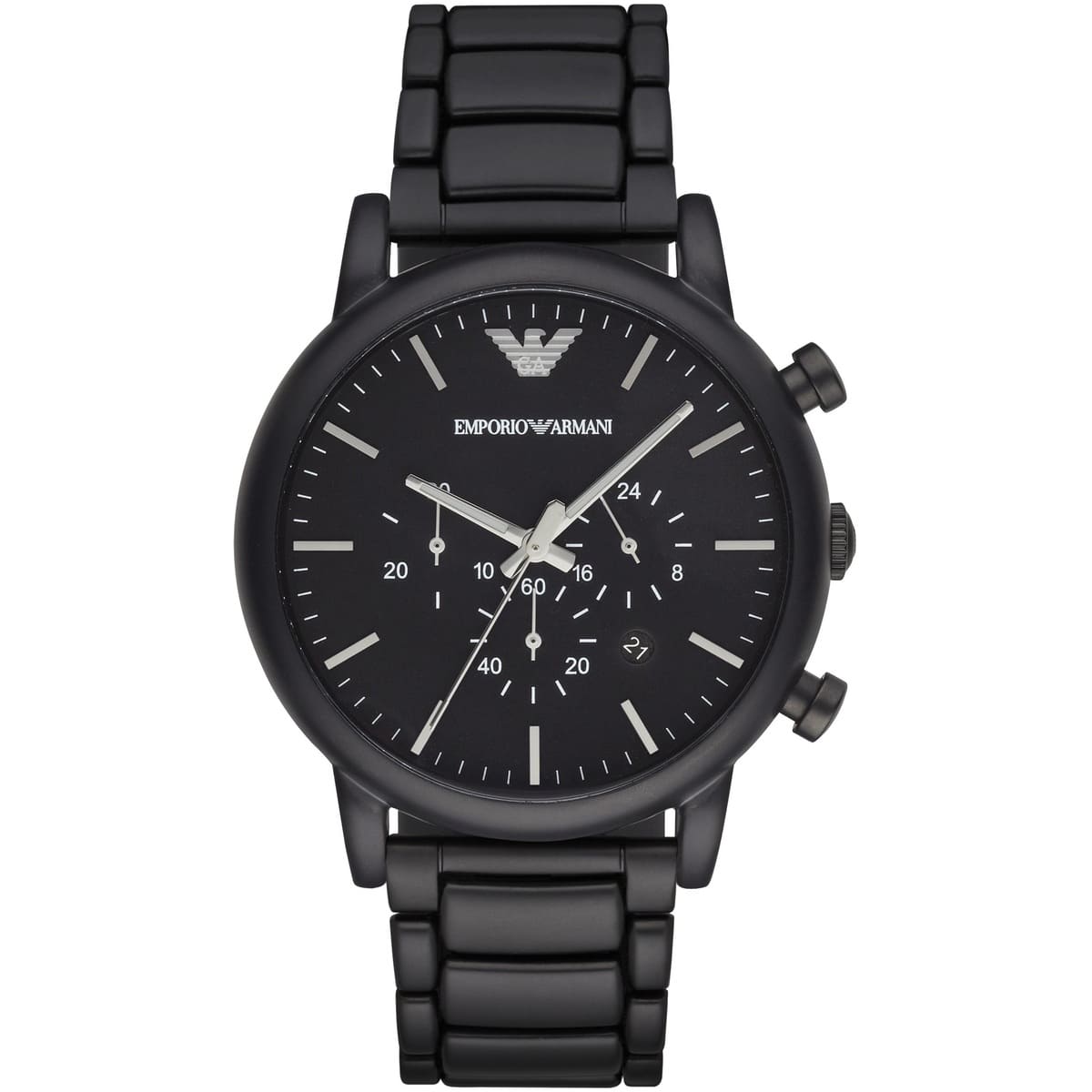 Emporio Armani AR1895 Men’s Watch – Luigi XLarge Black Stainless Steel with Black Dial 46mm