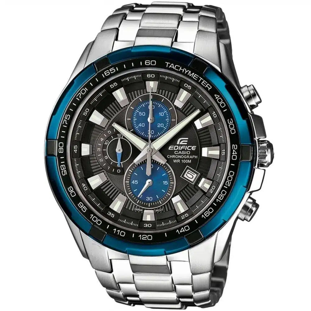Casio Edifice EF-539D-1A2V Men’s Chronograph Watch – Black Dial, Stainless Steel Bracelet, Quartz Movement