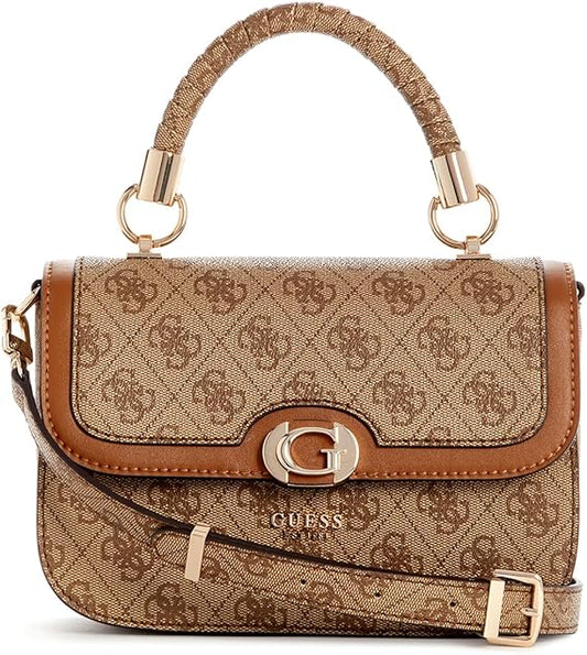 Guess Izzy Monogram Top-Handle Crossbody Bag