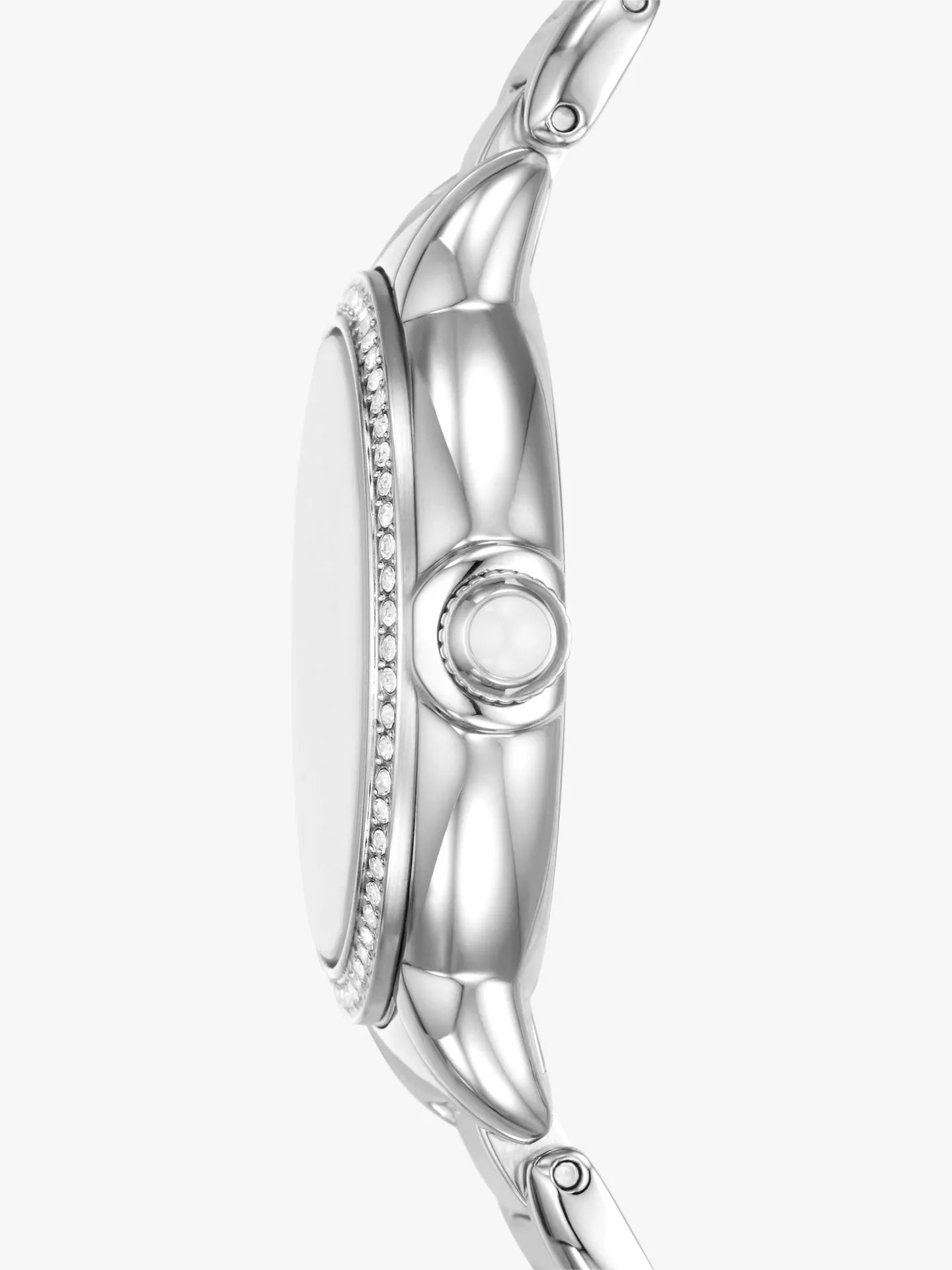 Emporio Armani Women's Crystal Bracelet Strap Watch, Silver AR11596