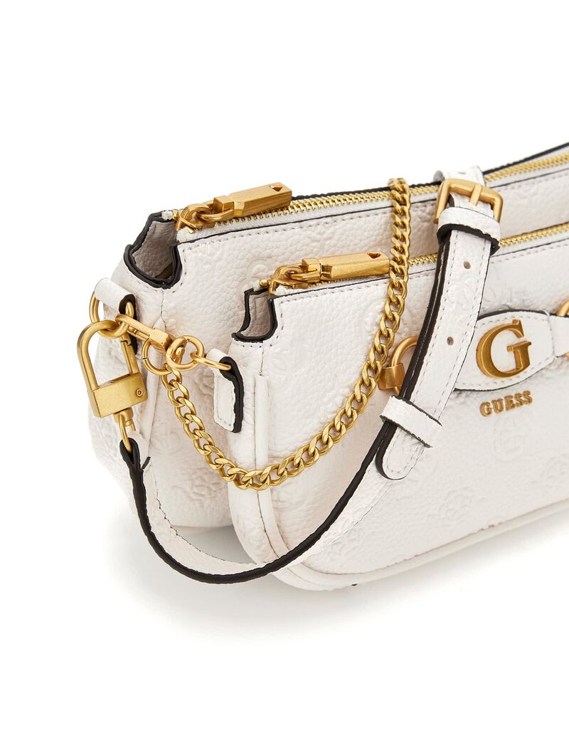 Guess Izzy 4G Peony logo mini crossbody bag