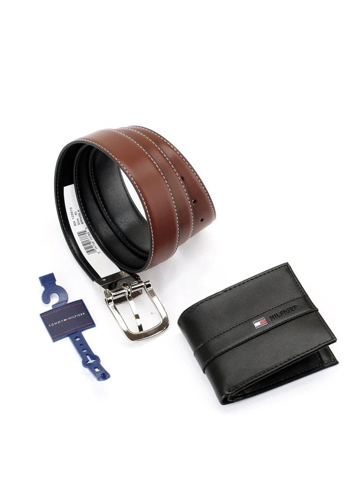 TH Leather Wallet-Belt Set For Men #4