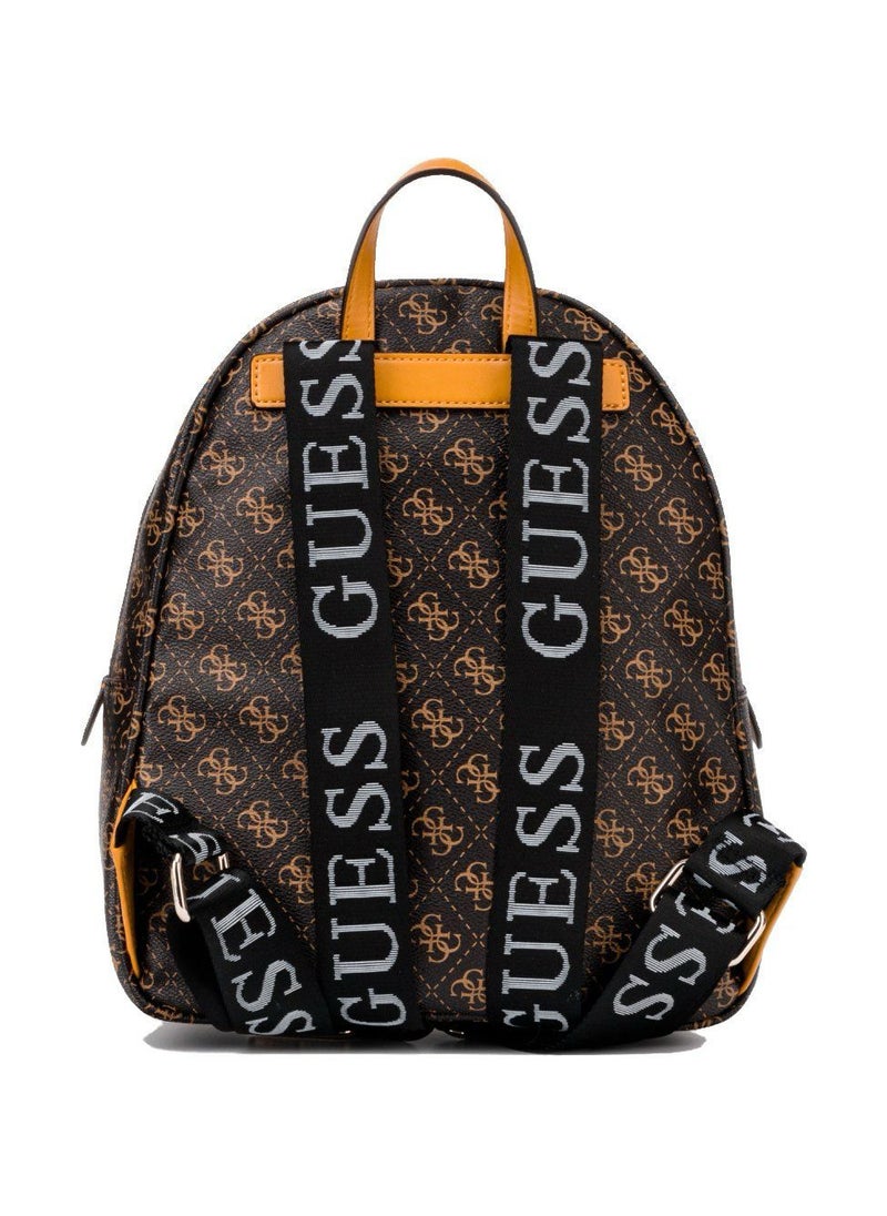 GU Brown Monogram Backpack For Women #133