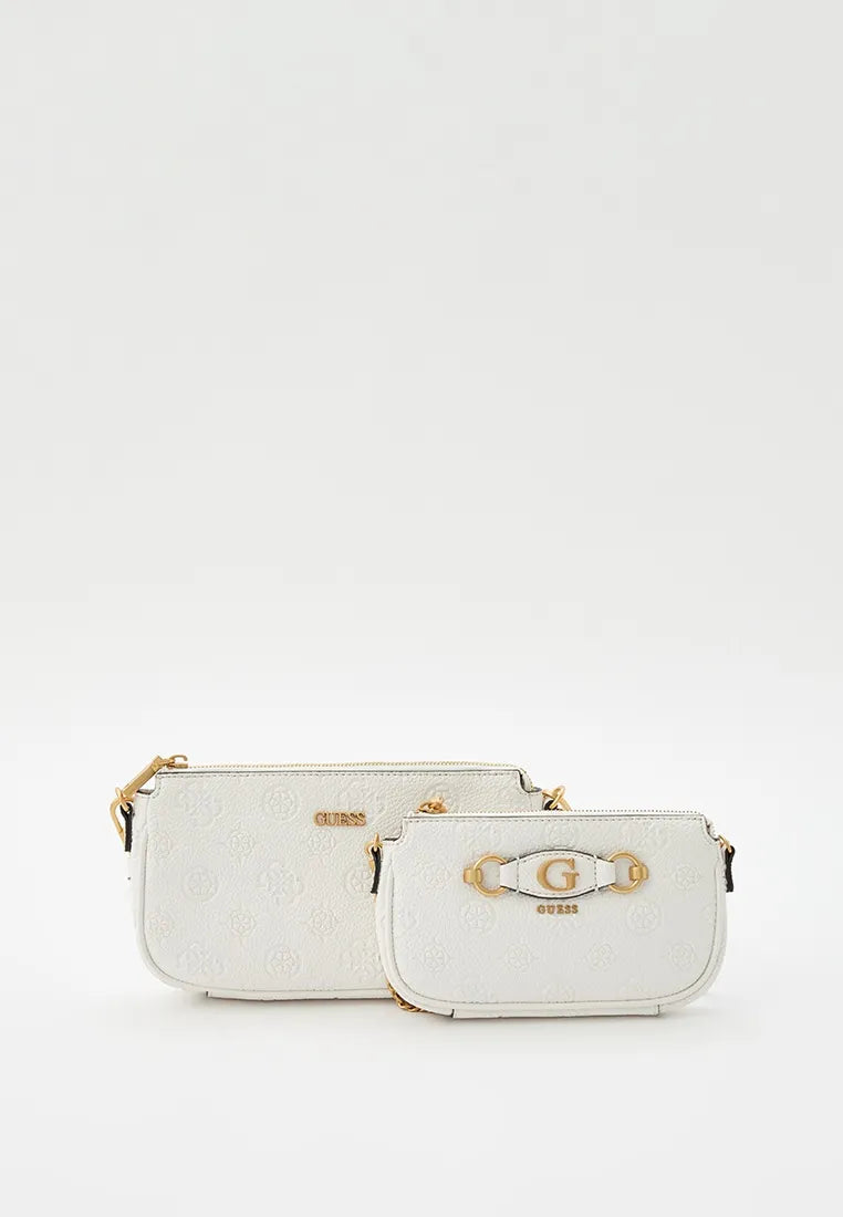 Guess Izzy 4G Peony logo mini crossbody bag