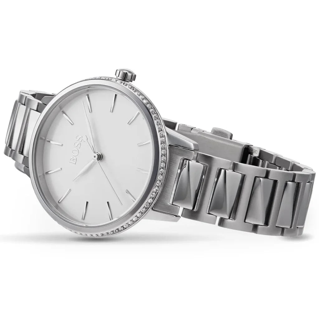 Hugo Boss Signature 1502539 Women’s Quartz Watch – Silver Dial Silver Stainless Steel Bracelet