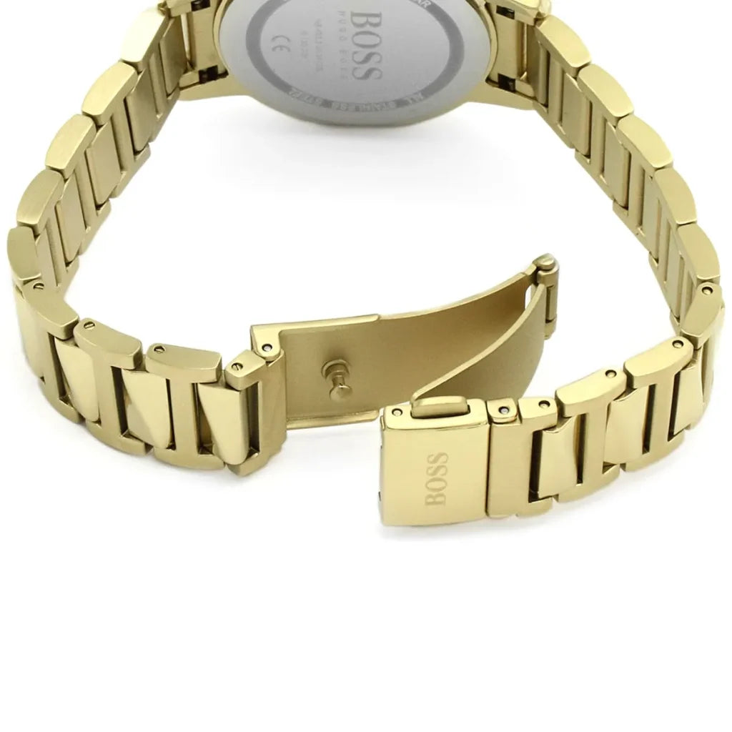 Hugo Boss Signature 1502541 Women’s Quartz Watch – Gold Dial Gold Stainless Steel Bracelet
