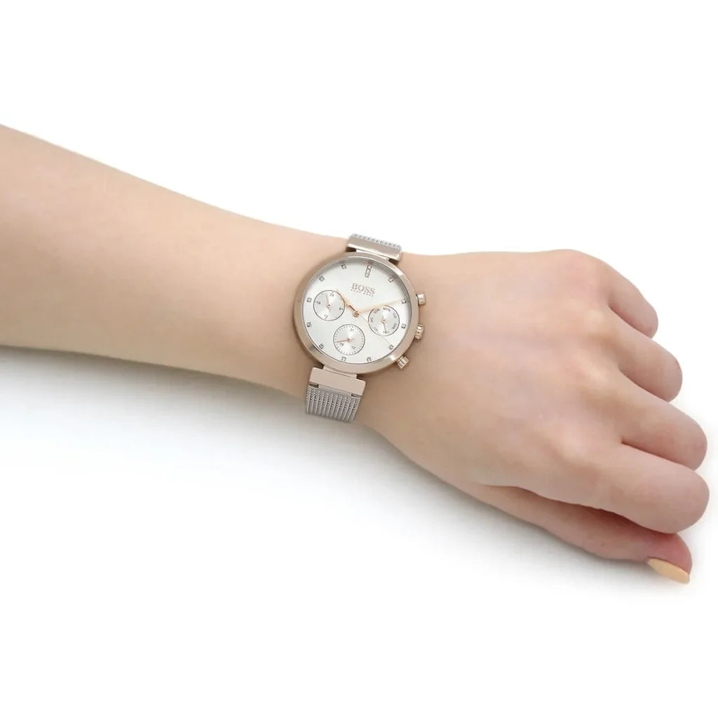 Hugo Boss Hugo Boss Flawless Women’s Watch 1502551 – Silver Dial Stainless Steel