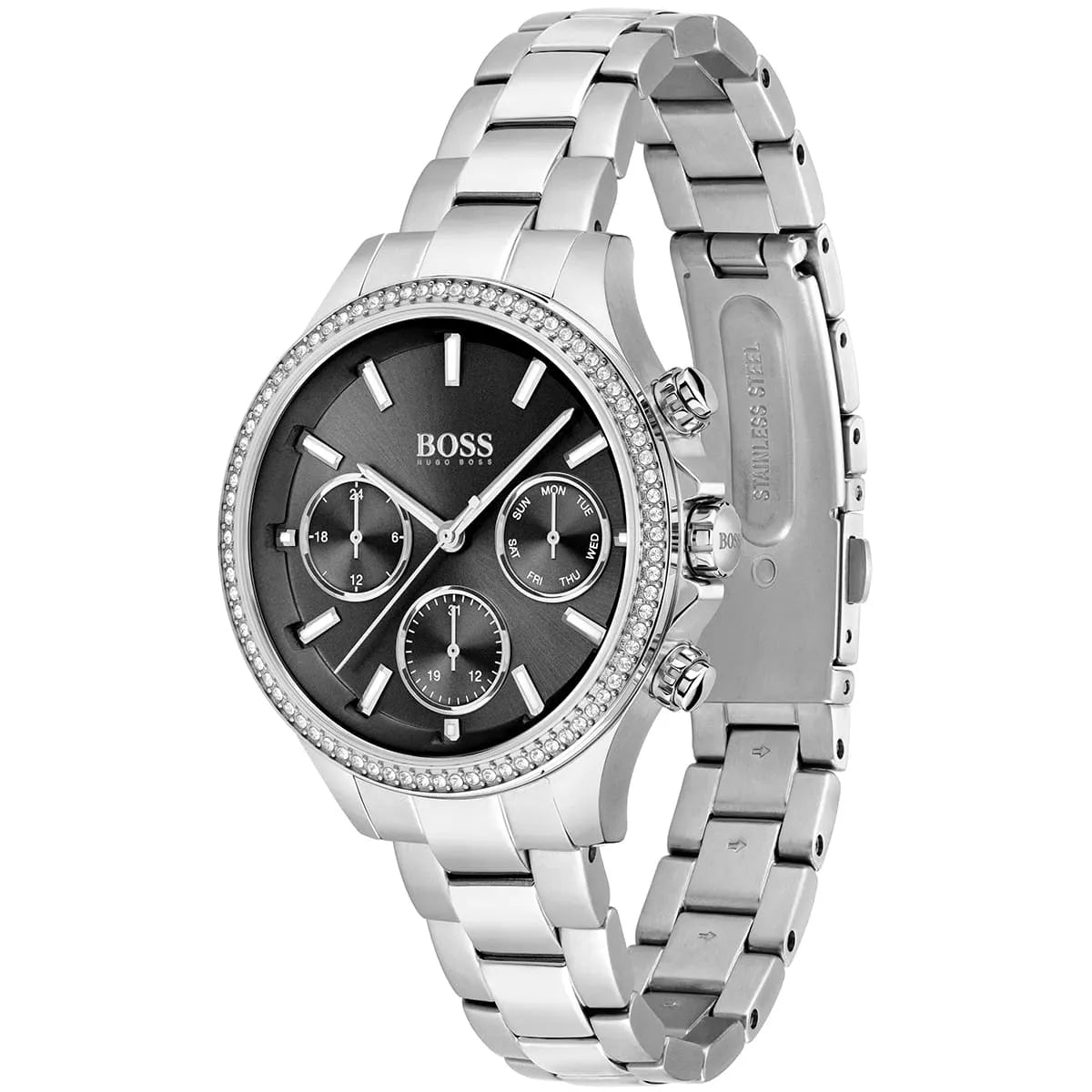 Hugo Boss Women’s Watch – Model 1502593 | Elegant Silver Stainless Steel Design