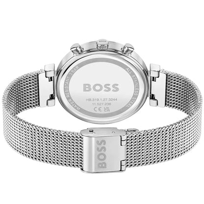 Hugo Boss Women’s Watch – Model 1502625 | Elegant Flawless Design with Rose Gold Dial & Silver Stainless-Steel Bracelet