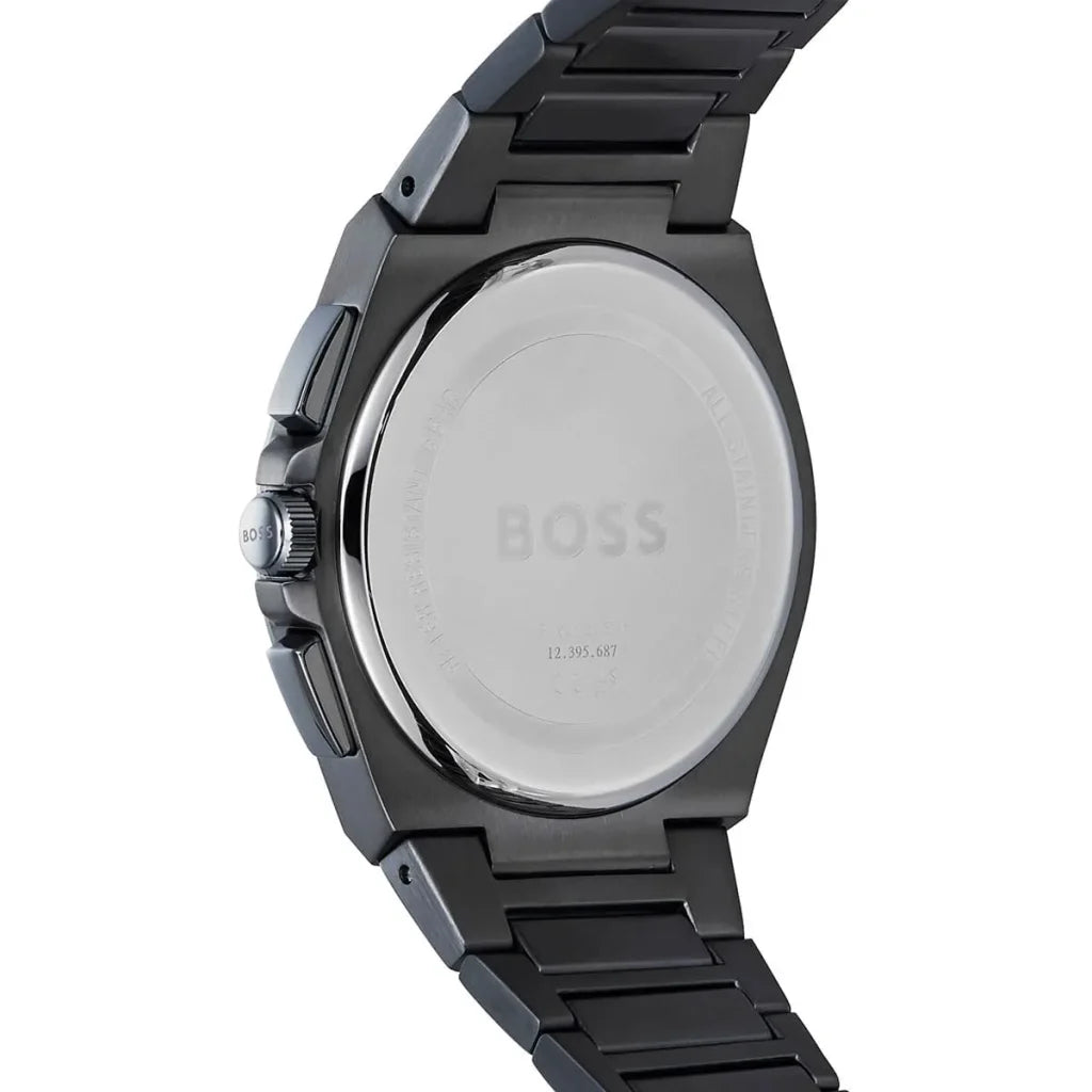 Hugo Boss Steer 1513996 Men’s Quartz Watch – Gray Dial Gray Stainless Steel Bracelet