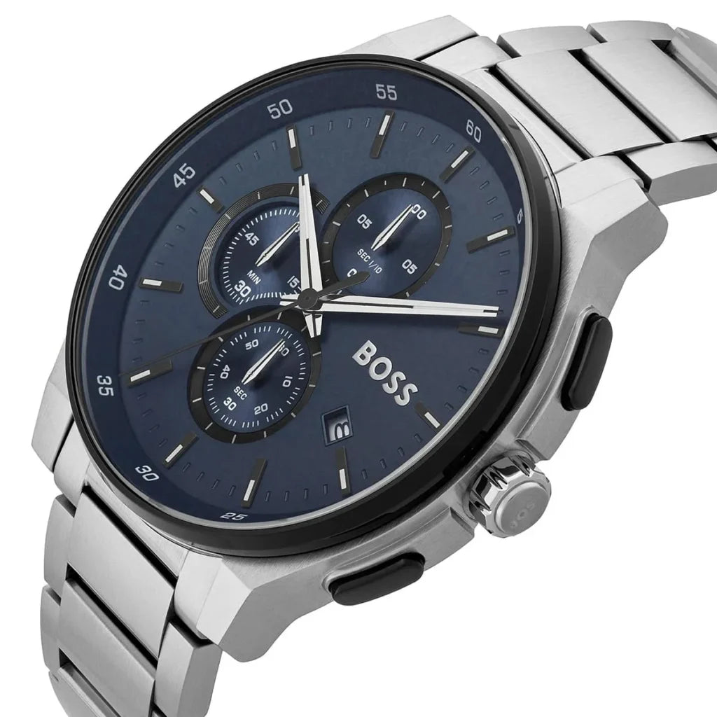 Hugo Boss Hugo Boss Peak Men’s Stainless Steel Analog Watch 1514189 – Blue Dial – 44 mm