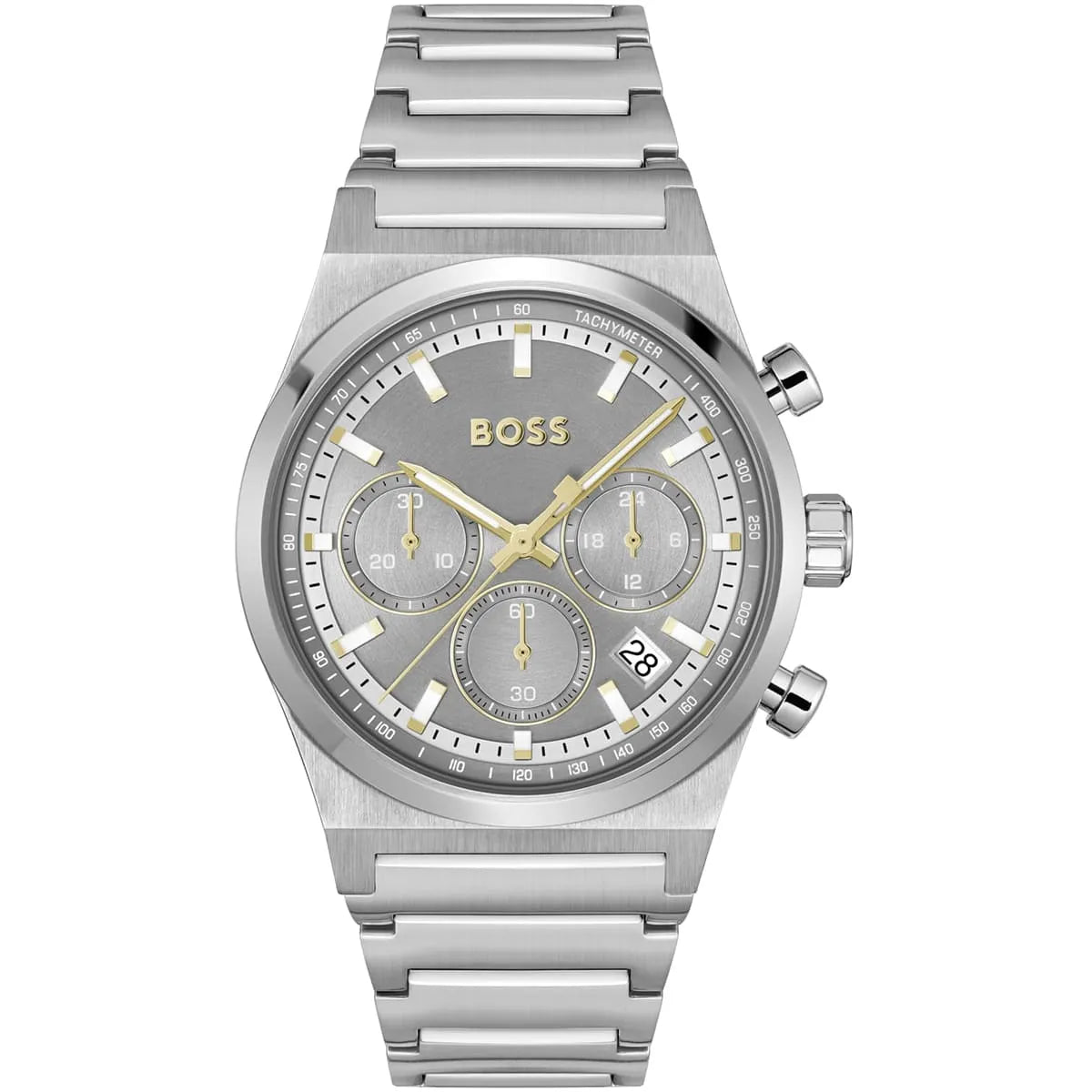 Hugo Boss Candor 1514221 Men’s Quartz Watch – Gray Dial Silver Stainless Steel Bracelet