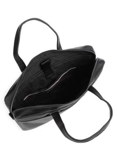 Tommy Hilfiger Black Laptop Bag for Men – Premium Faux Leather Business & Travel Briefcase#BL-1