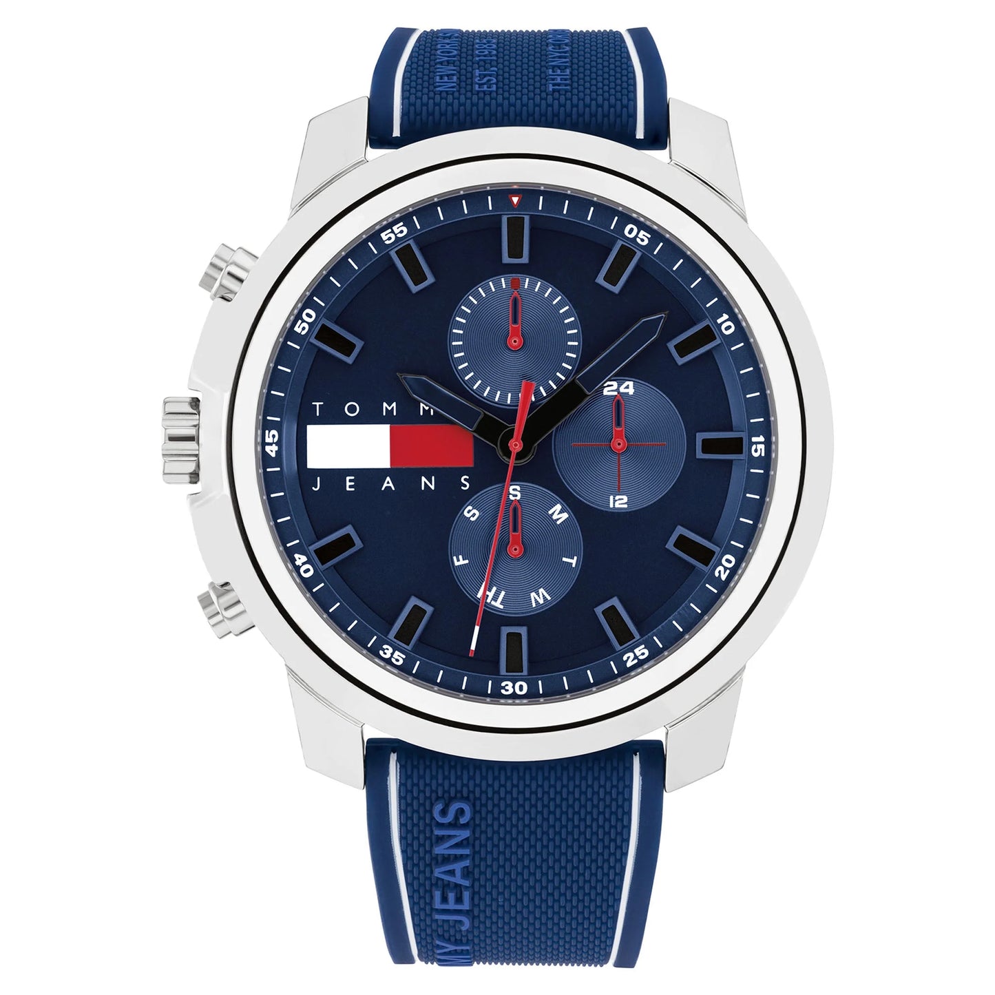 Tommy Hilfiger Men’s Watch – Model 1710582 | Sporty Blue Silicone Design
