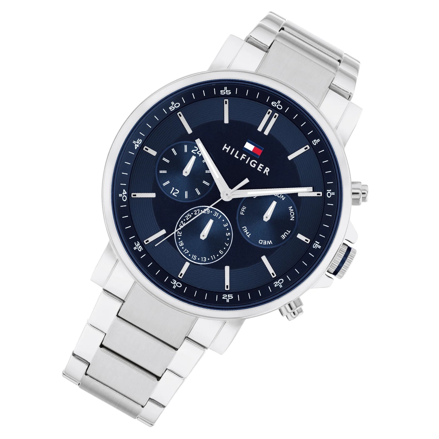 Tommy Hilfiger Men’s Watch – Model 1710588 | Blue Dial with Silver Stainless-Steel Bracelet