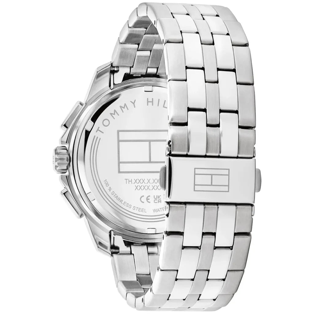 Tommy Hilfiger Walker Men’s Watch 1710620 – Stainless Steel Silver Bracelet, Black Dial, Quartz Movement