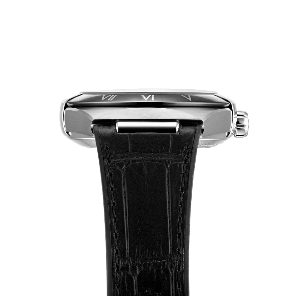 Omega Constellation Co‑Axial Master Chronometer Men’s Watch – Luxury Black Leather Strap with Silver Dial