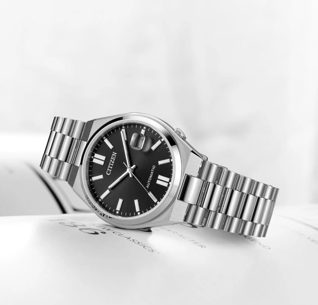 Citizen TSUYOSA NJ0150-81E Automatic Watch, Black Dial, Stainless Steel