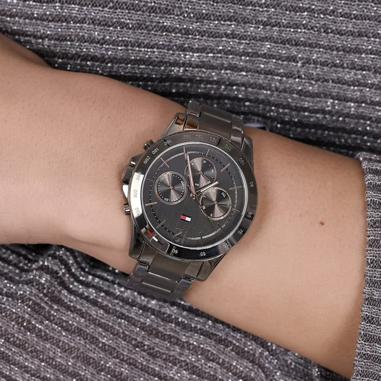 Women’s Haven 1782196 Chronograph Watch – Stainless Steel Silver/Grey Bracelet & Light Gunmetal Dial | 38mm Quartz Elegant Women’s Timepiece