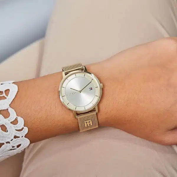 Tommy Hilfiger Women’s Elegant Gold Stainless Steel Watch – 35mm Slim Design | Model 1782286