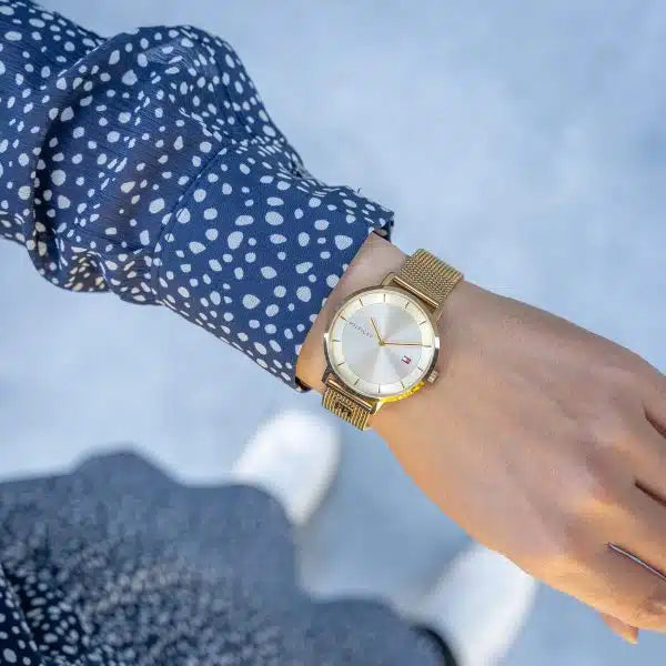 Tommy Hilfiger Women’s Elegant Gold Stainless Steel Watch – 35mm Slim Design | Model 1782286