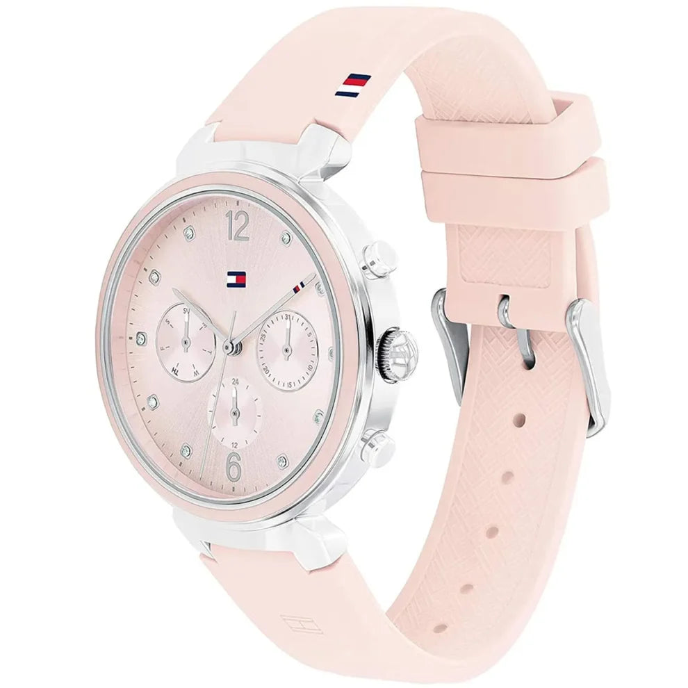 Tommy Hilfiger IVY 1782343 Women’s Watch – Pink Silicone Strap & Dial | 38mm Quartz Casual Sport Timepiece