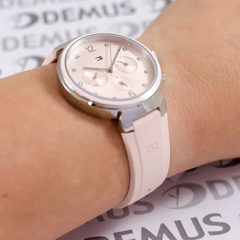 Tommy Hilfiger IVY 1782343 Women’s Watch – Pink Silicone Strap & Dial | 38mm Quartz Casual Sport Timepiece
