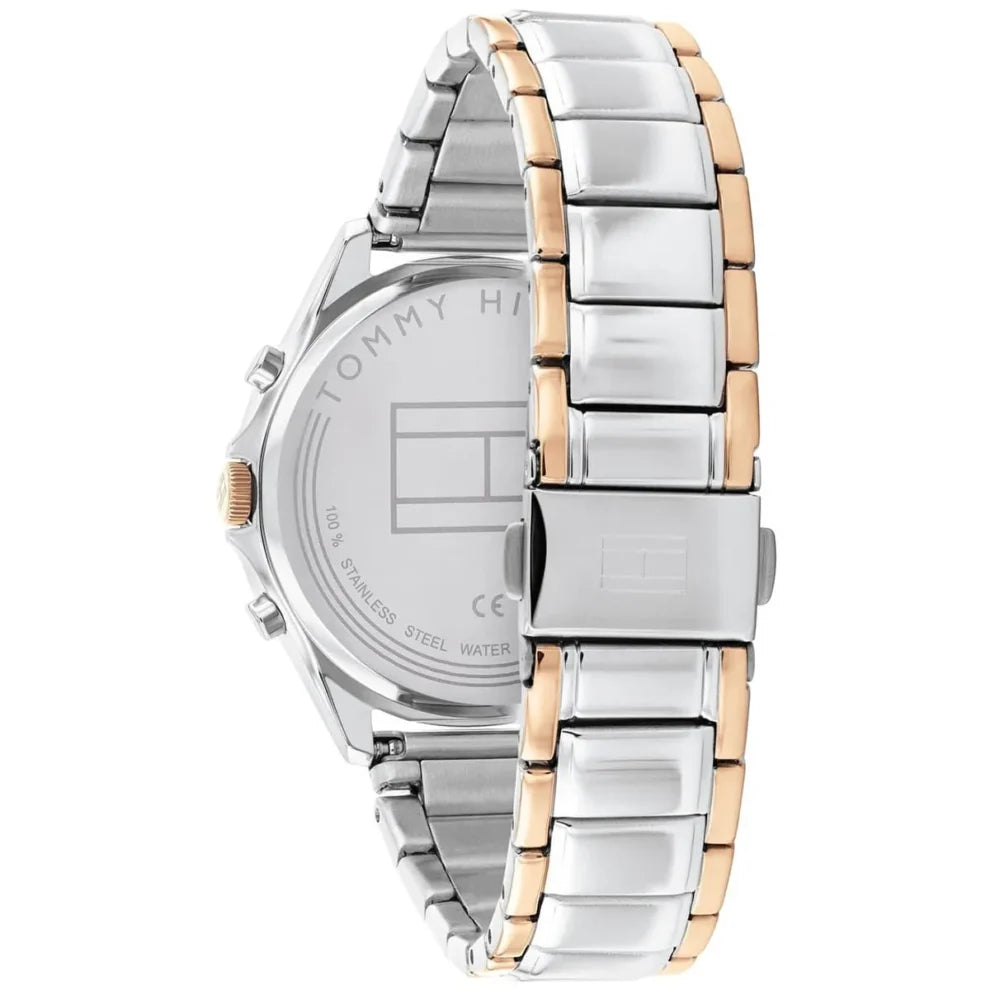 Tommy Hilfiger Quinn Women’s Watch 1782415 – Silver Dial, Stainless Steel Bracelet (Silver & Rose Gold)
