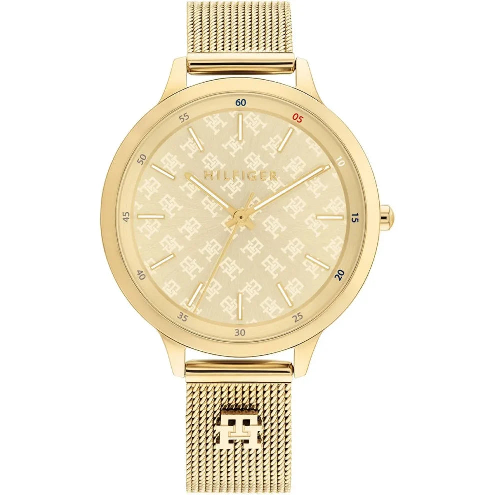 Tommy Hilfiger Iris 1782588 Women’s Watch – Gold Stainless Steel Bracelet & Dial | 36mm Ultra-Slim Quartz Elegant Timepiece