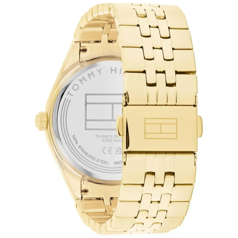 Tommy Hilfiger Monica 1782717 Women’s Quartz Watch – Gold Stainless Steel, Black Dial, 38mm