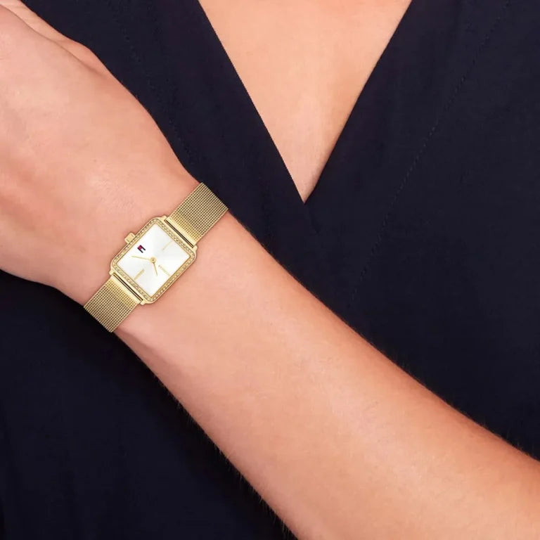 Tommy Hilfiger Women’s Watch 1782829 – Silver Dial with Gold Stainless Steel Bracelet
