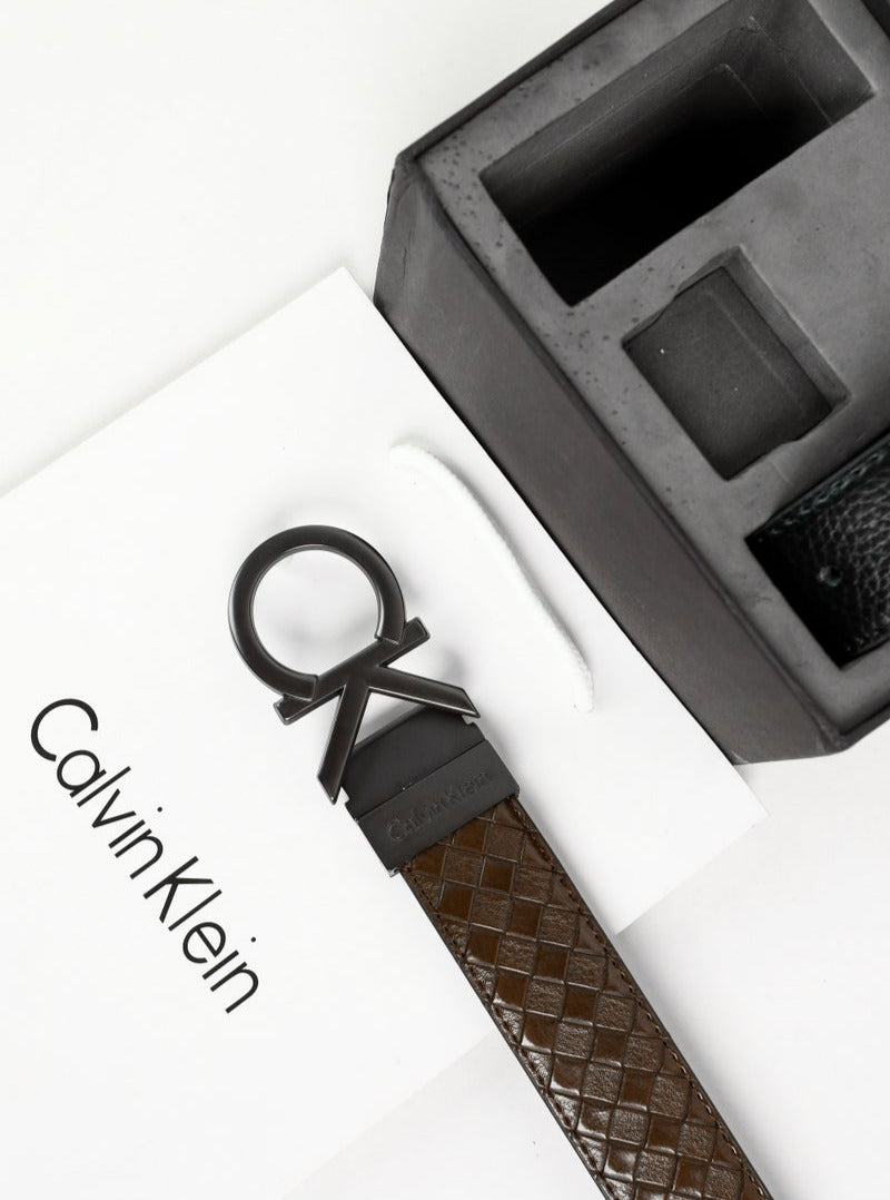 CK Leather Belt Set For Men #S-12