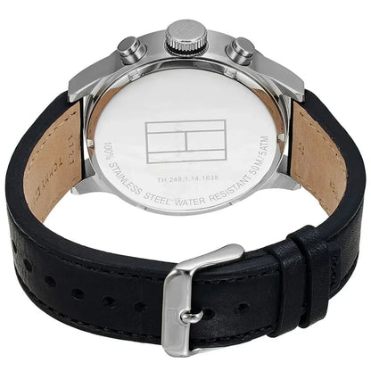 Tommy Hilfiger Men’s Watch – Model 1791050 | Classic Black Leather Design