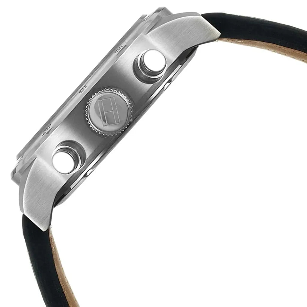 Tommy Hilfiger Men’s Watch – Model 1791050 | Classic Black Leather Design
