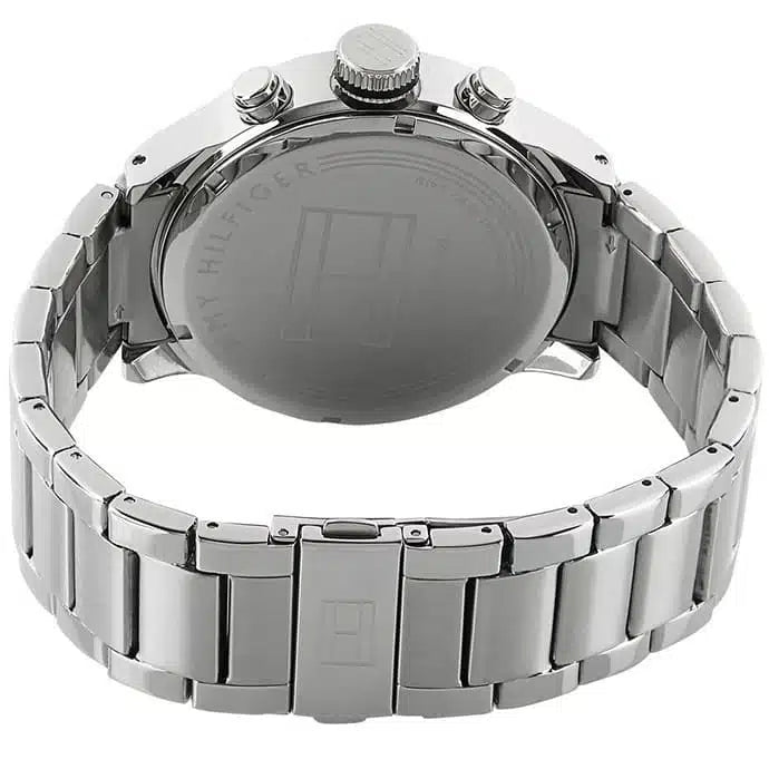 Tommy Hilfiger 1791140 Men’s Watch – Trent Silver Stainless Steel with White Dial 46mm