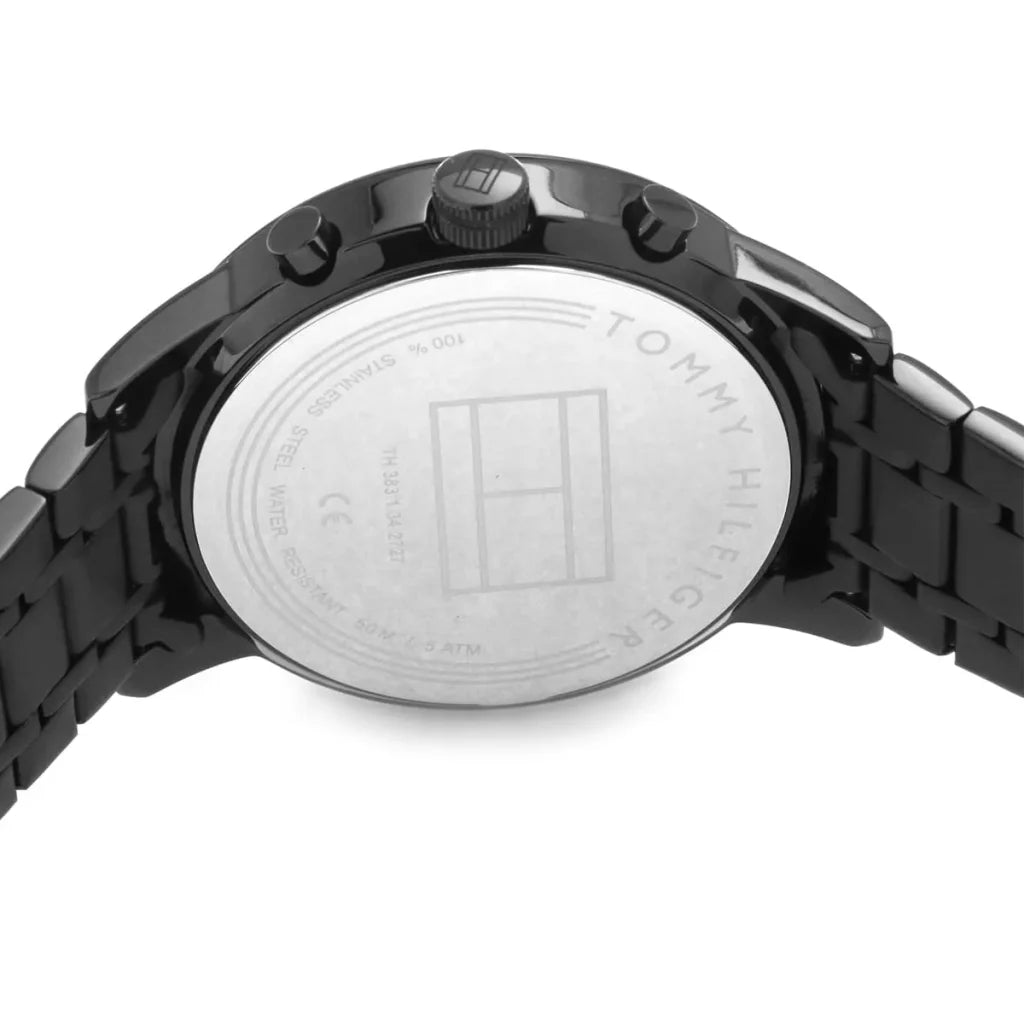 Tommy Hilfiger Kyle 1791633 Men’s Quartz Watch – Blue Dial Black Stainless Steel Bracelet